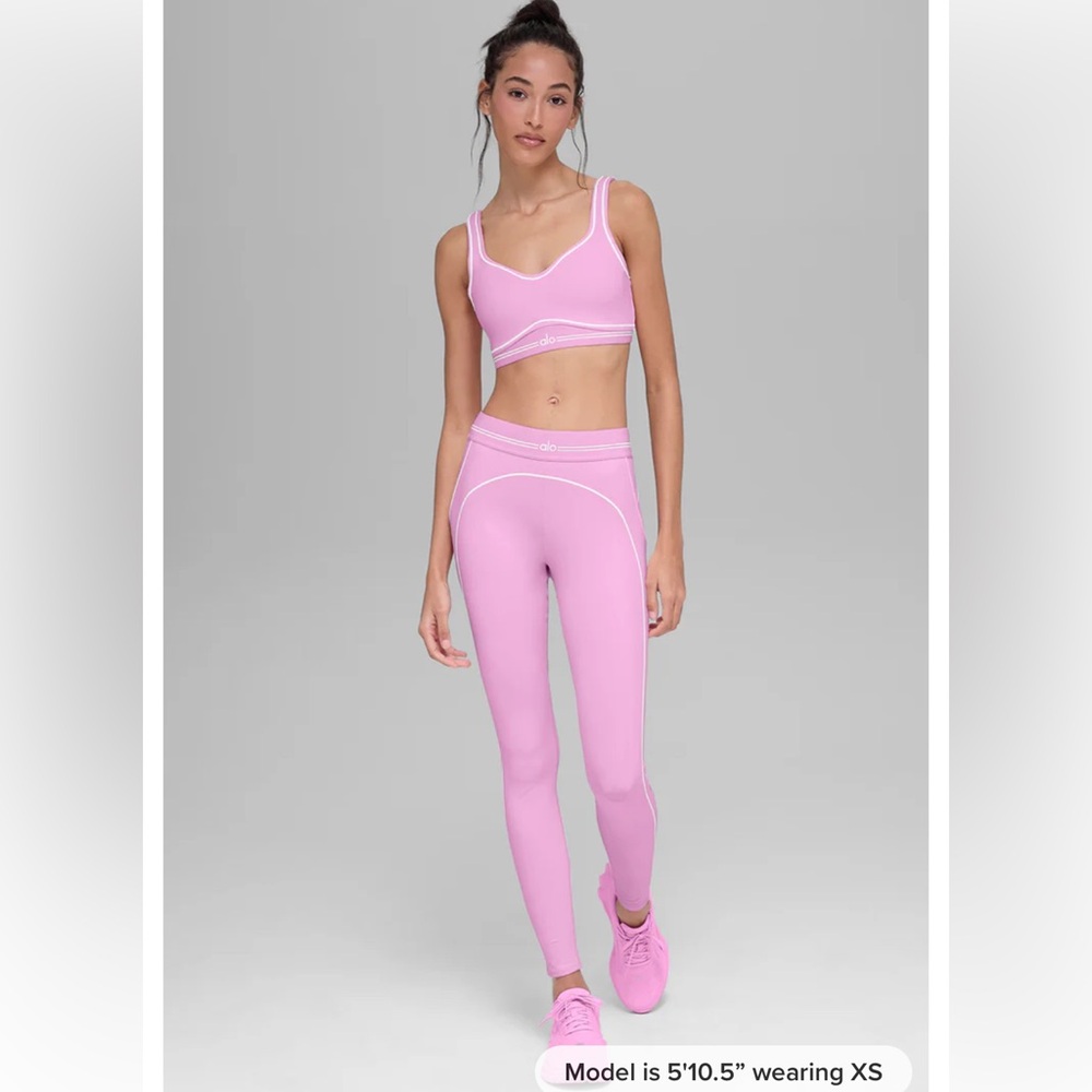Alo Yoga Alo airbrush high waist heart throb legging in Pink